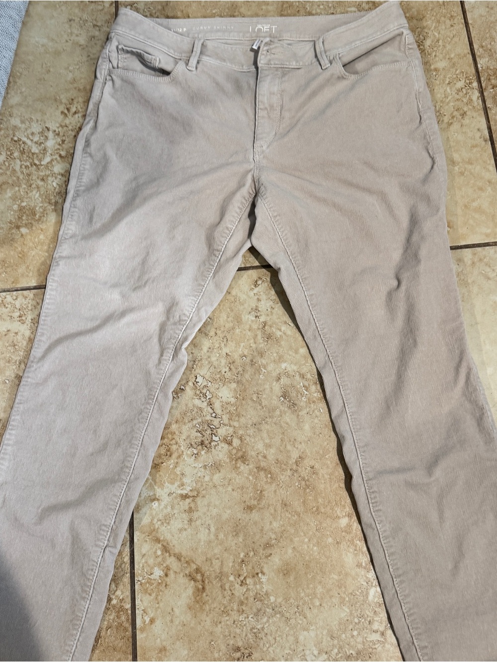 Ann Taylor Women's Corduroy Pants in Light Taupe